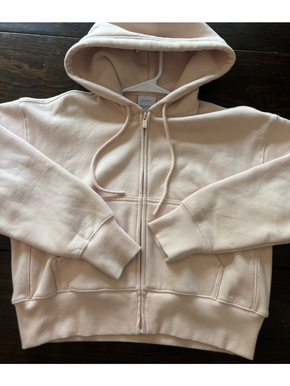 TERRY SWEATFLEECE BOYFRIEND BOXY ZIP HOODIE